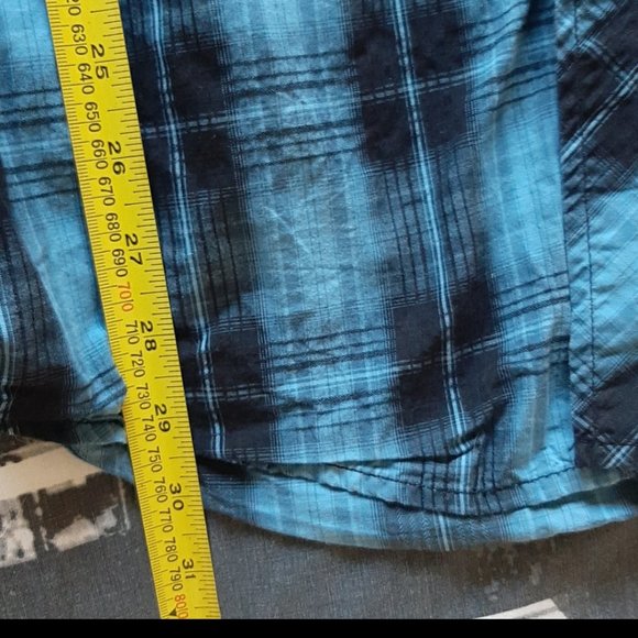 Women's Riley & McCormick Western Cowgirl Oxford Button down Plaid Shirt Size M - Picture 10 of 12